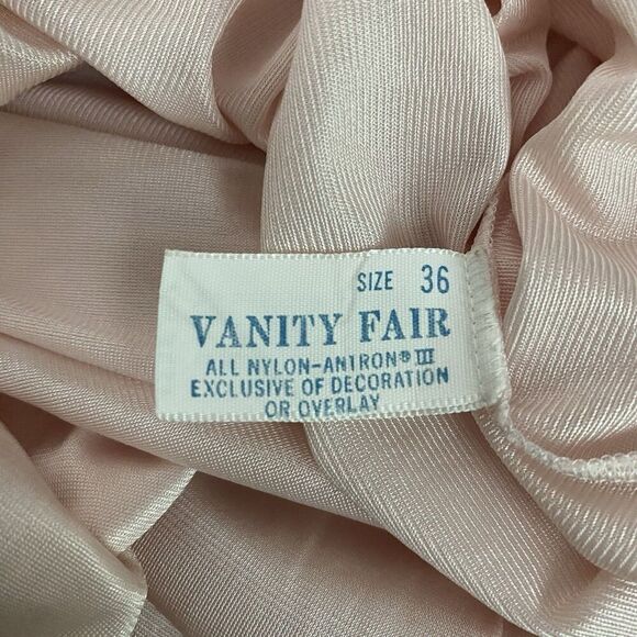Vintage Vanity Fair Robe Women's Size 36 Dressing Gown Pink Double Breasted - Picture 4 of 5